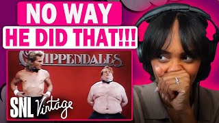 Chris Farley SHIRTLESS  Chippendales Audition  SNL REACTION [upl. by Jonell]