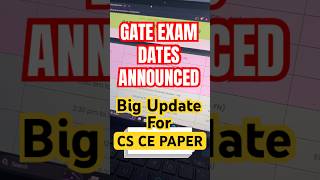 Gate 2025 exam dates announced by IIT Roorkee  CS paper in 2 shifts  Gate latest update  gate [upl. by Iliram]