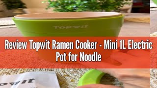 Review Topwit Ramen Cooker  Mini 1L Electric Pot for Noodles Pasta Steak Egg with OverHeating a [upl. by Airuam]