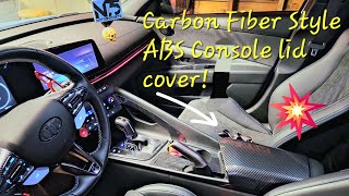 Elantra N Mods  Installing a Carbon Fiber Style ABS Center Console Lid Cover 😎 [upl. by Myrlene]