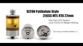 2FdealULTON Patibulum Style 316SS 22mm RTA [upl. by Wolcott576]