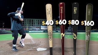 DOES PRICE MATTER ON WOOD BATS  40 vs 60 vs 80 vs 160 vs 300 Wood Bat Review [upl. by Nnayt136]