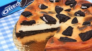 Tarta de Queso con Oreo  Cheesecake de Oreo al horno [upl. by Inan]