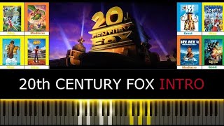 20th Century Fox Theme  SLOW BEGINNER PIANO TUTORIAL  SHEET MUSIC by Betacustic [upl. by Elletsyrc669]