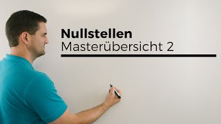 Nullstellen Masterübersicht 2 Schnittstellen mit der x Achse  Mathe by Daniel Jung [upl. by Sirtimed966]