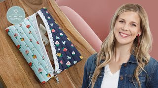 Make a quotTwoTone Zipper Pouchquot with Minki Kim and Misty Doan on At Home With Misty Video Tutorial [upl. by Shaer]