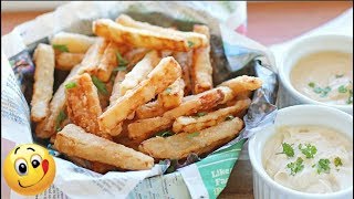 DAIKON FRIES WITH ASIAN GARLIC AIOLI  VEGAN 😊 [upl. by Rases]