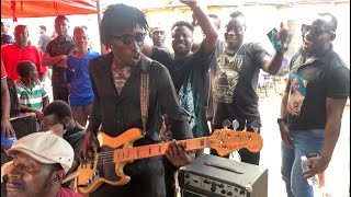 This bass player is a from a different planet Watch how he wowed the people with super energetic ja [upl. by Ahsilla]