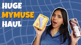 HUGE MyMuse Haul  Massager Candles Massage Oil etc  Best Intimate Wellness Products in India [upl. by Ilke]