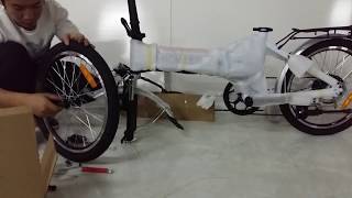 Assembly of an ANCHEER Power Plus Folding Electric Mountain Bike [upl. by Ploch]