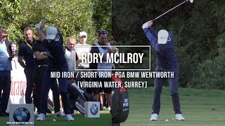 Rory McIlroy Golf Swing Mid Iron amp Short Iron faceon BMW PGA Wentworth September 2019 [upl. by Nosauq84]