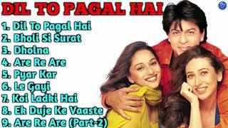 Dil To Pagal Hai Movie All Songs Shahrukh Khan Madhuri Dixit Karishma Kapoor Long Time Songs [upl. by Hadwyn]