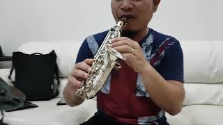 Jimmy Tobing play tested Rampone Curved Sopranino saxophone with Vandoren SM550 mouthpiece [upl. by Jordison]