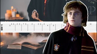 Harry Potter  Hedwigs Theme II EASY Guitar TABTutorial [upl. by Elfont]