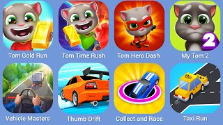 Tom Gold Run Tom Time Rush Tom Hero Dash My Tom 2 Vehicle Masters Thumb Drift Collect and Race [upl. by Averill]