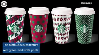 VIDEO NOW Dunkin and Starbucks Holiday Cups [upl. by Longfellow]