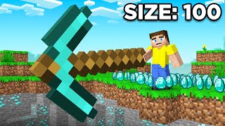 Playing MINECRAFT With GIANT TOOLS crazy [upl. by Akinal558]