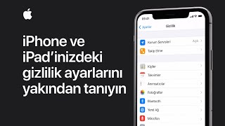 iPhone iPad ve iPod touchınızdaki gizlilik ayarlarını yakından tanıyın  Apple Destek [upl. by Nae]