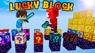 Minecraft Race with Colorful LUCKY BLOCKS ft perfectgamingmachan [upl. by Nosretep]