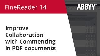 FineReader 14 How To Improve Collaboration with Commenting in PDF documents [upl. by Nac978]