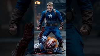 Captain America Vs Pennyvise Vs Avangers Hulk Shazam shorts [upl. by Niltag]