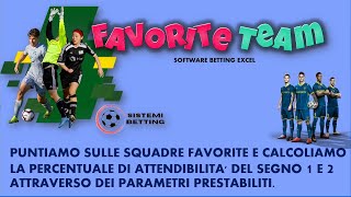 Favorite team  Software sviluppo pronostici Betting [upl. by Lynda]