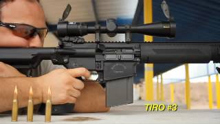 Prueba Balística a Vidrio Blindado SEGTEC Arma FAL 762X51 [upl. by Stodder]