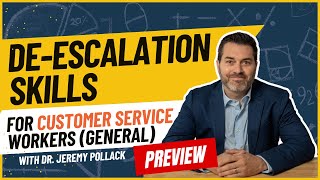 Deescalation Training for Customer Service  Online Course Preview  Dr Pollack [upl. by Eninnej]