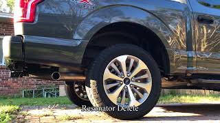 2017 F150 50L V8 Corsa Resonator Delete [upl. by Adlesirk]