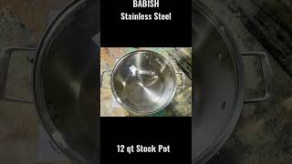 BABISH STAINLESS STEEL 12 QT STOCK POT [upl. by Lydell]