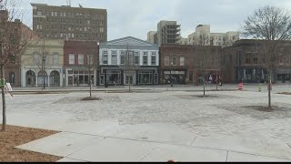 Cotton Avenue Plaza Park nears completion bringing pedestrian walking space to downtown Macon [upl. by Acimehs198]