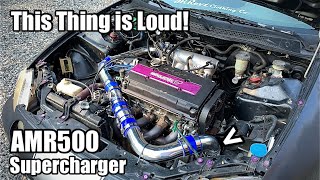 Listen to that Whine  AMR500 Supercharger  ‘93 Honda del Sol B18C1  Pt 3 [upl. by Ehlke]