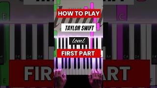 Taylor Swift  LOML  Medium Piano Tutorial Piano Lesson shorts [upl. by Cline]