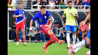 Christian Pulisic GOAL  USMNT vs Brazil  June 12 2024 [upl. by Mears965]