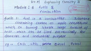 Fuels and Combustion  Engineering Chemistry 2  Mumbai University [upl. by Hales]