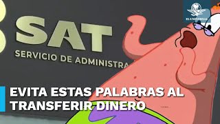 Palabras prohibidas para el SAT en concepto de pago en transferencias bancarias [upl. by Ellenrad]