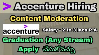 Accenture content moderation job vacancies  Myview [upl. by Suter]