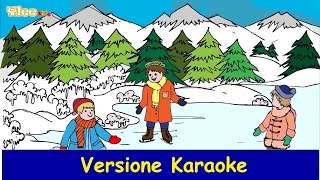 Piano scende la neve  Cantare Karaoke Versione  canzone per bambininatale  Yleekids [upl. by Vharat]