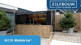 Mobiele bar van 4 bij 2 meter te gebruiken in de buiten horeca  Zelfbouwcontainer [upl. by Eiramik260]