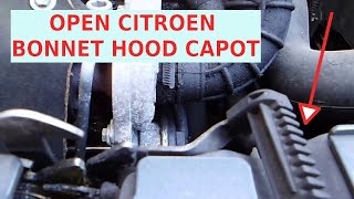 How to Open Citroen C3 BonnetHood Citroen Picasso 3 NonBroken [upl. by Anastasie317]