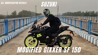 Modified Suzuki Gixxer SF 150 all Details  Review  Ksc Vlogs [upl. by Traweek]