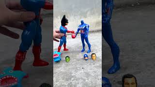 Captain America Choose Head  Avengers  hulk  spiderman Marvel Toys spiderman [upl. by Remsen]