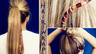 BEST HAIR WRAP TUTORIAL  Fast and Simple Hair Accessories DIY [upl. by Dodge]