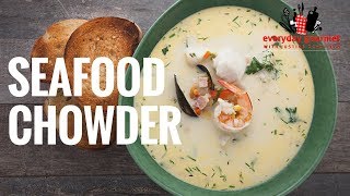 Seafood Chowder  Everyday Gourmet S6 E69 [upl. by Nottnerb]