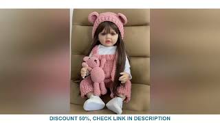 BZDOLL 55 CM 22 Inch Reborn Dolls Realistic Full Silicone Baby Bebe Newborn Girl Doll Princess Toddl [upl. by Altman428]