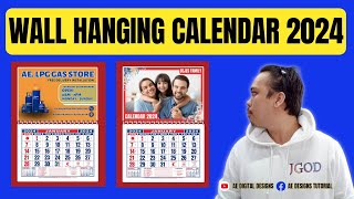 WALL HANGING CALENDAR 2024 I CANVA TEMPLATE I PRICING AND MATERIALS [upl. by Hen]