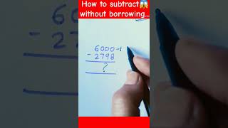 how to subtract without borrowing maths subtraction mathstricks mathematics number tricks [upl. by Aracat]