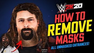 WWE 2K20  HOW TO UNMASK ANY SUPERSTAR Play as Mick Foley Unmasked Kane and more [upl. by Fiske]