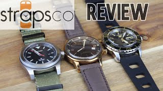 StrapsCo Review  3 Varieties  Vintage Leather Rally Rubber amp NATO [upl. by Margetts]