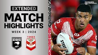 Pacific Championships 2024  Kiwis v Tonga XIII  Extended Match Highlights [upl. by Cirillo]